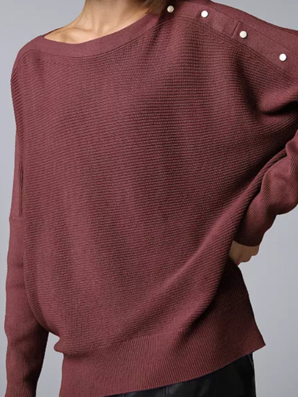 Like New Simply Vera Vera Wang Dolman Snap Sweater XXL